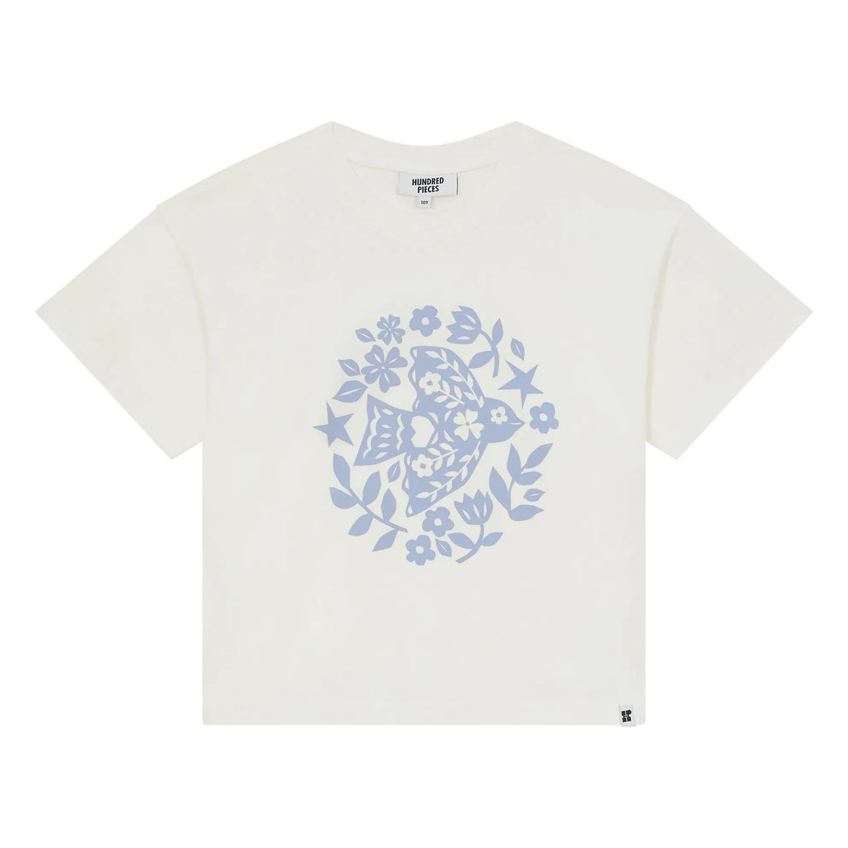 Hundred Pieces - Luna Oiseau organic cotton t-shirt | White