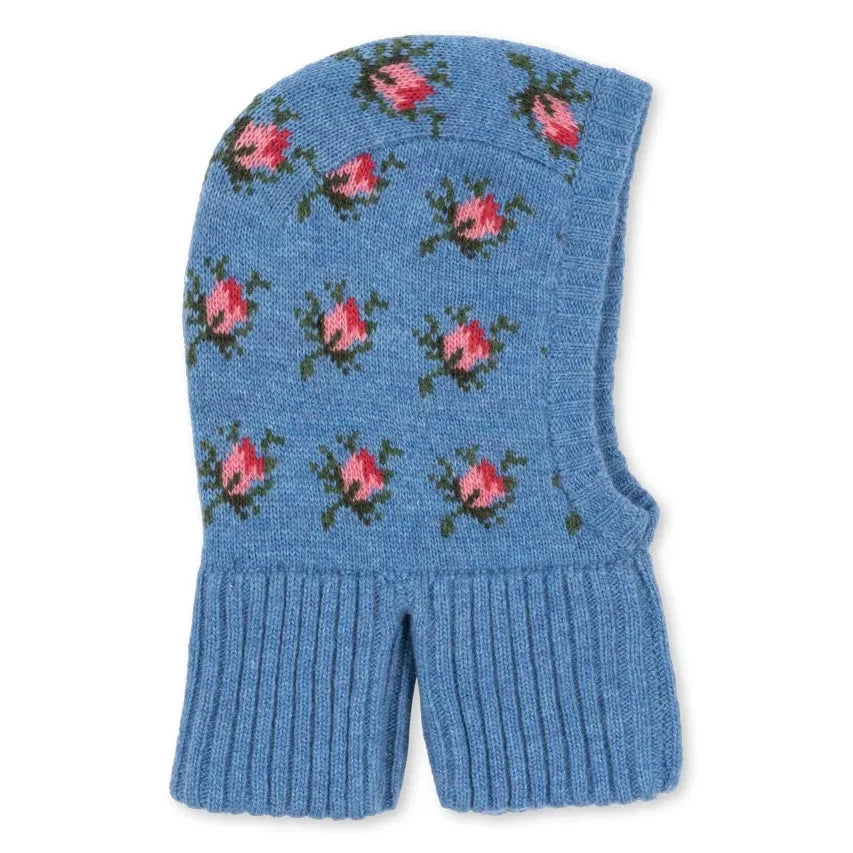 Konges Sløjd - Belou Roses Wool Balaclava | Blue