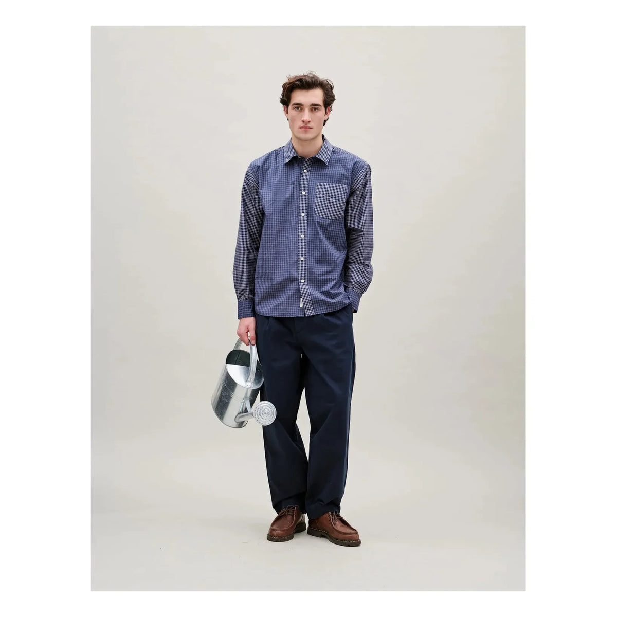 Forét - Organic Cotton Poplin Scout Shirt | Navy