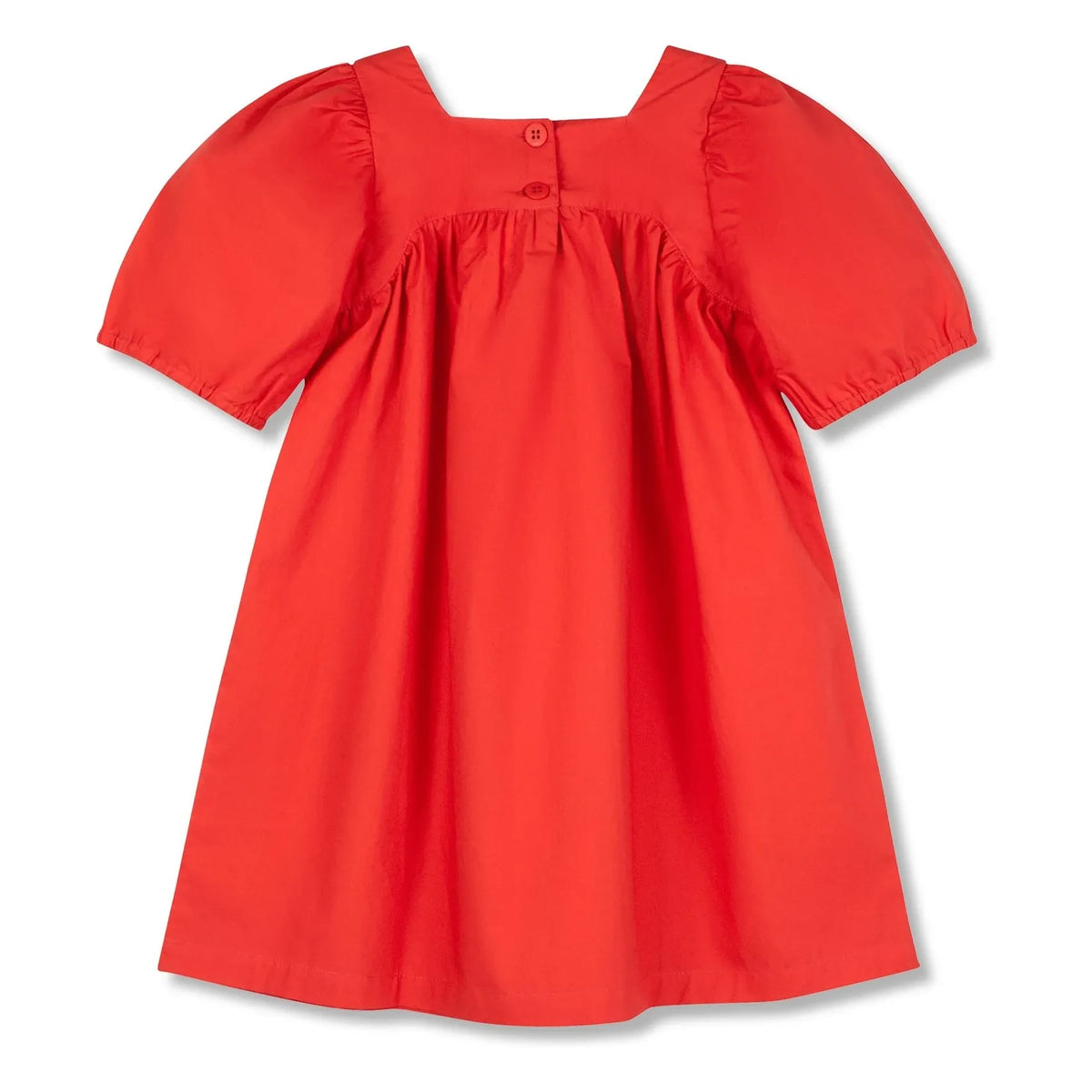 Wynken - Puffy Flat Dress | Red