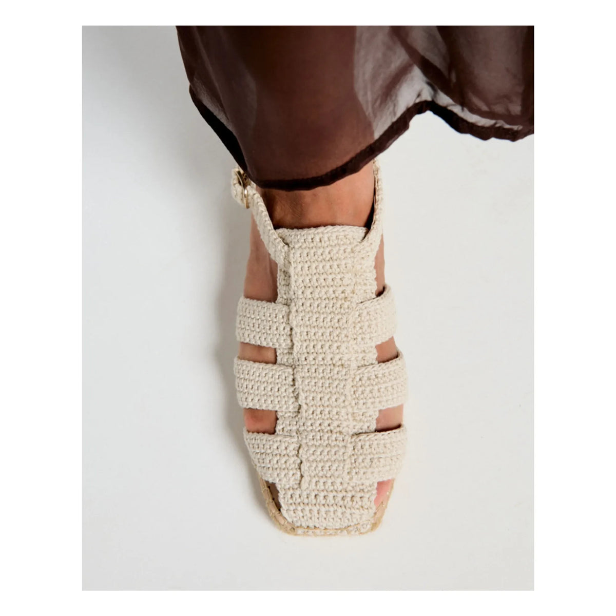 Naguisa - Bermeo Sandal | Ecru