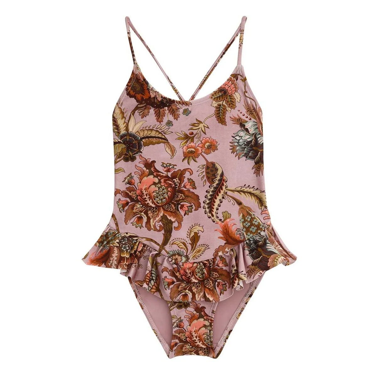 Zimmermann - Ruffled Floral Pattern Swimsuit | Rose Pink