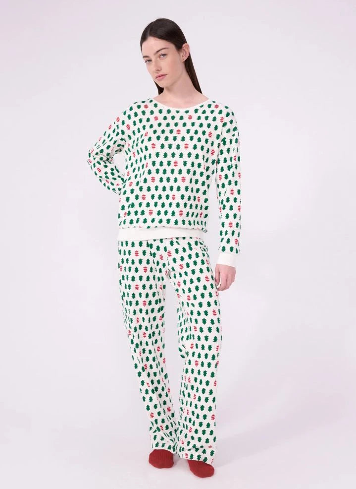 Petit Bateau - Organic Cotton Fir Pajamas | White