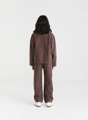 True Artist - N°5 Striped Denim Organic Cotton Jacket | Dark Blue
