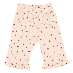 Búho - Ruffled Mini Hearts Pants | Light Pink