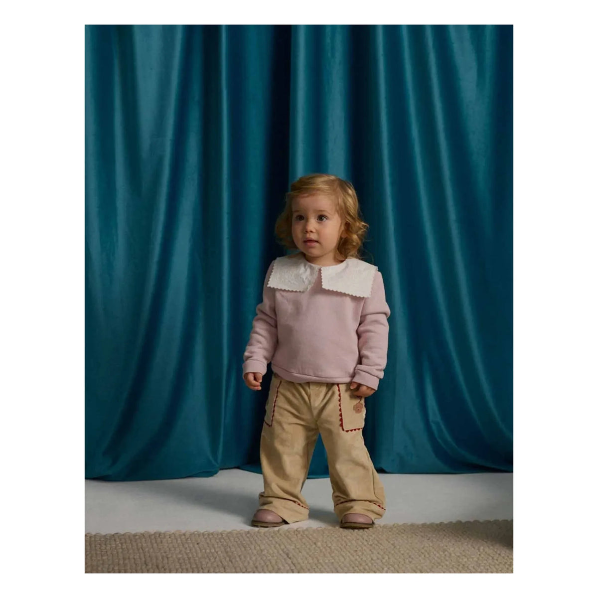 Gingersnaps - Clarita embroidered collar sweatshirt | Pink