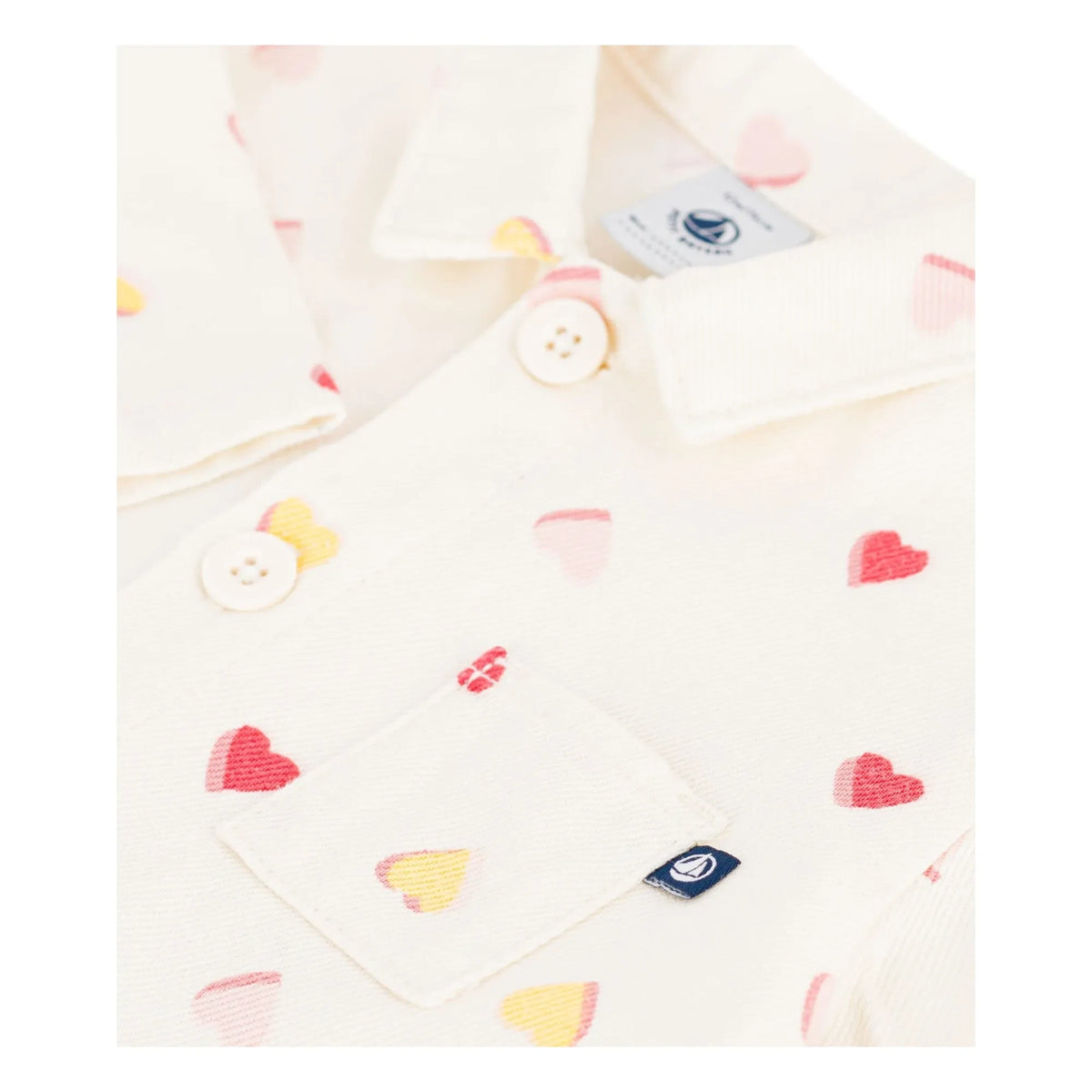 Petit Bateau - Combination Hearts | Ecru