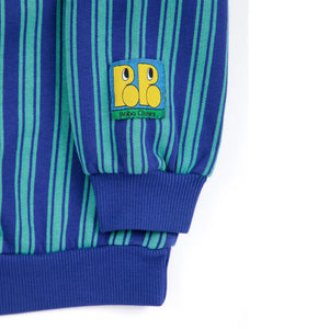 Bobo Choses - Striped sweatshirt made of organic cotton | Blue