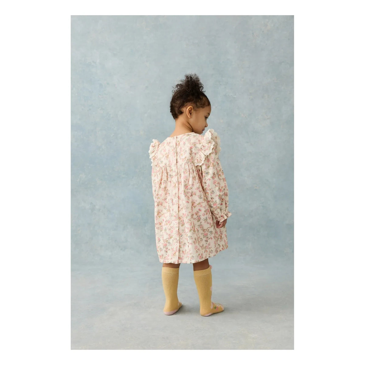 Louise Misha - Floral Organic Cotton Saralou Dress | Cream
