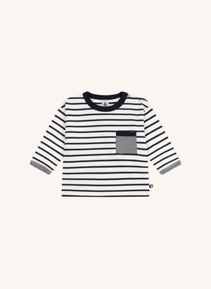 Petit Bateau - Organic cotton | White Sailor's pocket T-shirt