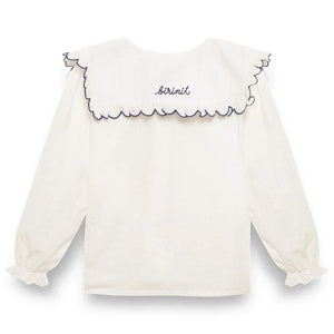 birinit - Rita Embroidered Organic Cotton Blouse | Ivory