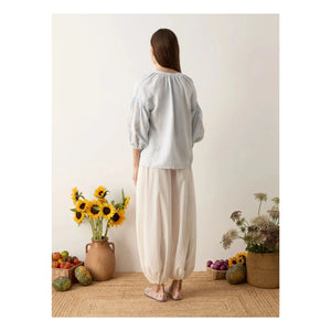Boteh - Melissa Cotton Embroidered Blouse | Light blue