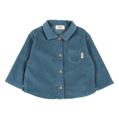 Búho - Soft Velvet Organic Cotton Baby Shirt | Sky Blue