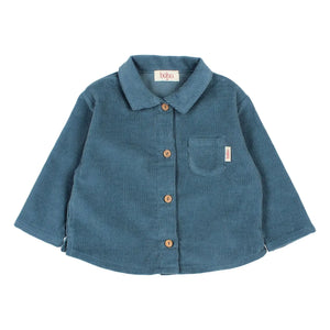 Búho - Soft Velvet Organic Cotton Baby Shirt | Sky Blue