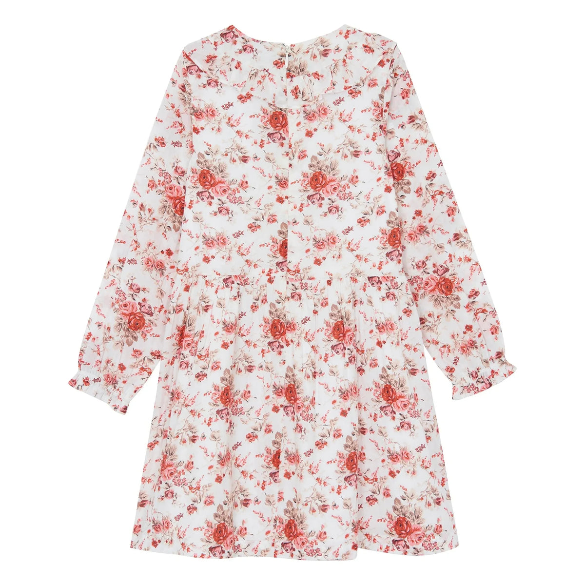 Tartine et Chocolat - Floral Ruffle Collar Dress | Pink
