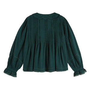 Emile et Ida - Elisabeth Vintage Blouse | Forest Green