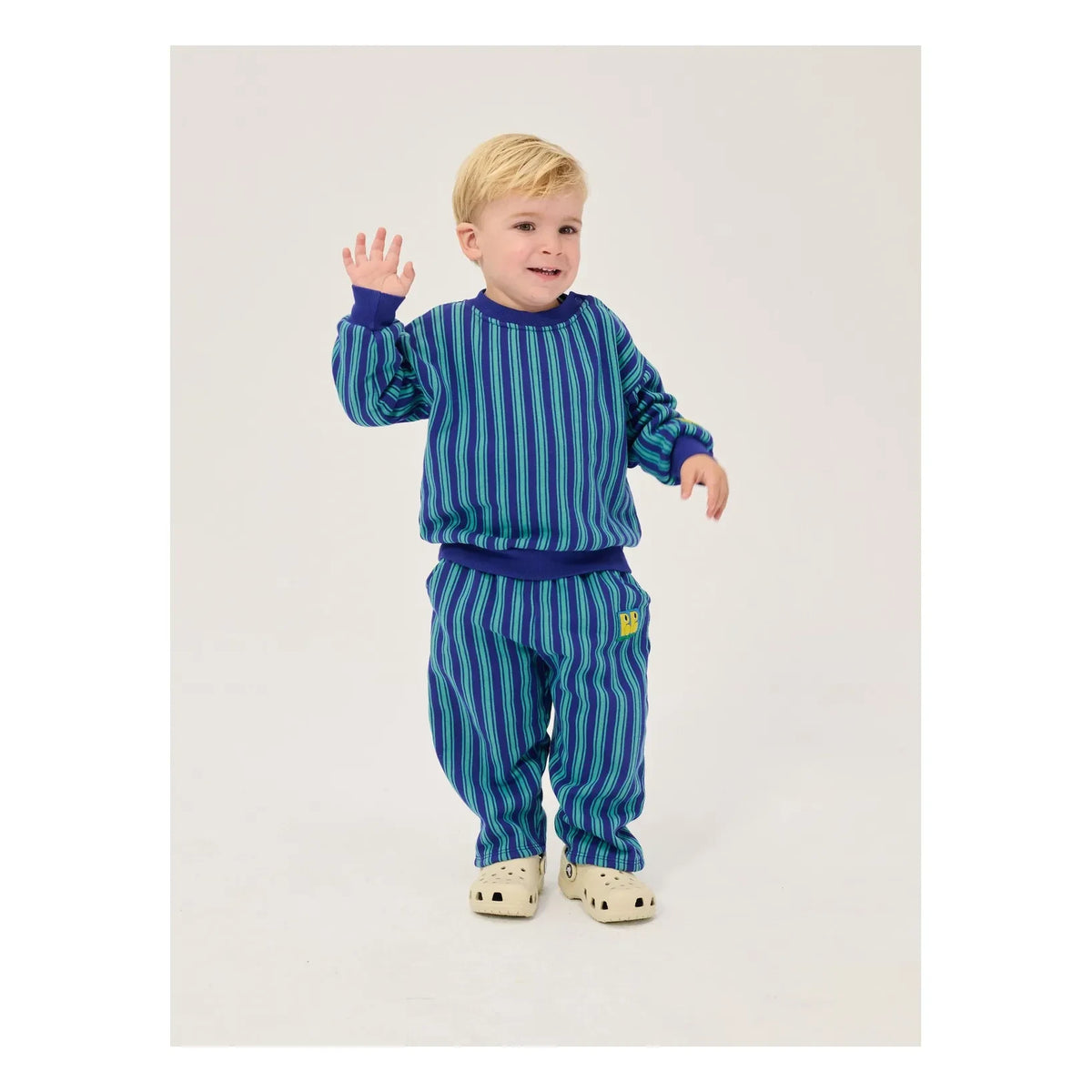 Bobo Choses - Striped sweatshirt made of organic cotton | Blue