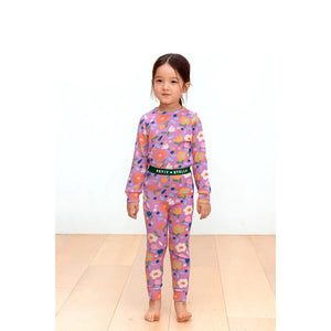 Petit Stella - Floral Pattern Pima Cotton and Modal Pajama | Plum