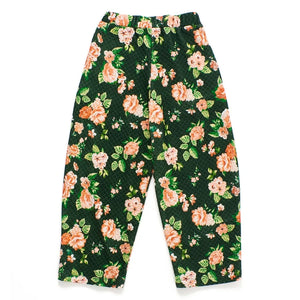 Maison Mangostan - Floral Quilted Trousers | Green