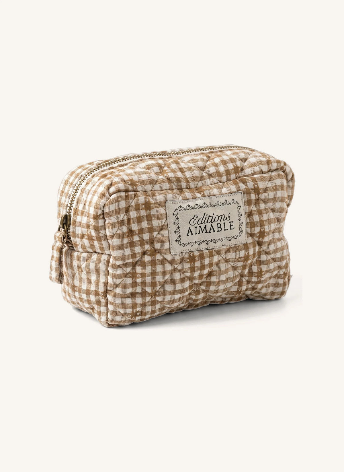 Editions Aimable - Toscana Cosmetic Bag | Noisette Vichy Cotton