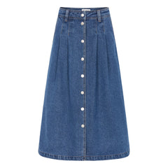 Lollys Laundry - Lennon Denim Cotton Skirt | Blue