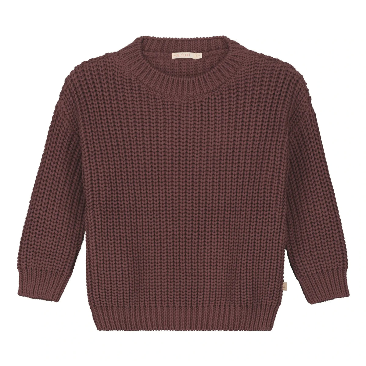 Yuki - Thick Organic Cotton Sweater | Burgundy