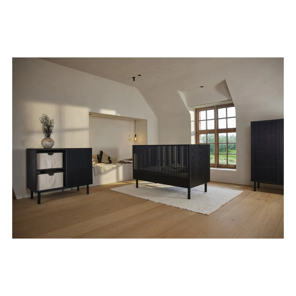 Quax - Hai No Ki Crib - 60 x 120 cm | Black