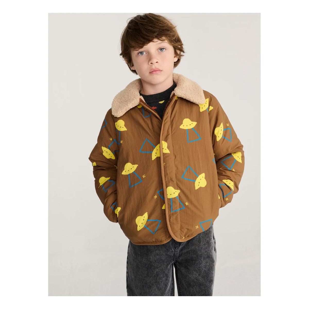 Bobo Choses - Reversible Sherpa Jacket Made from Recycled Fibers | Brown
