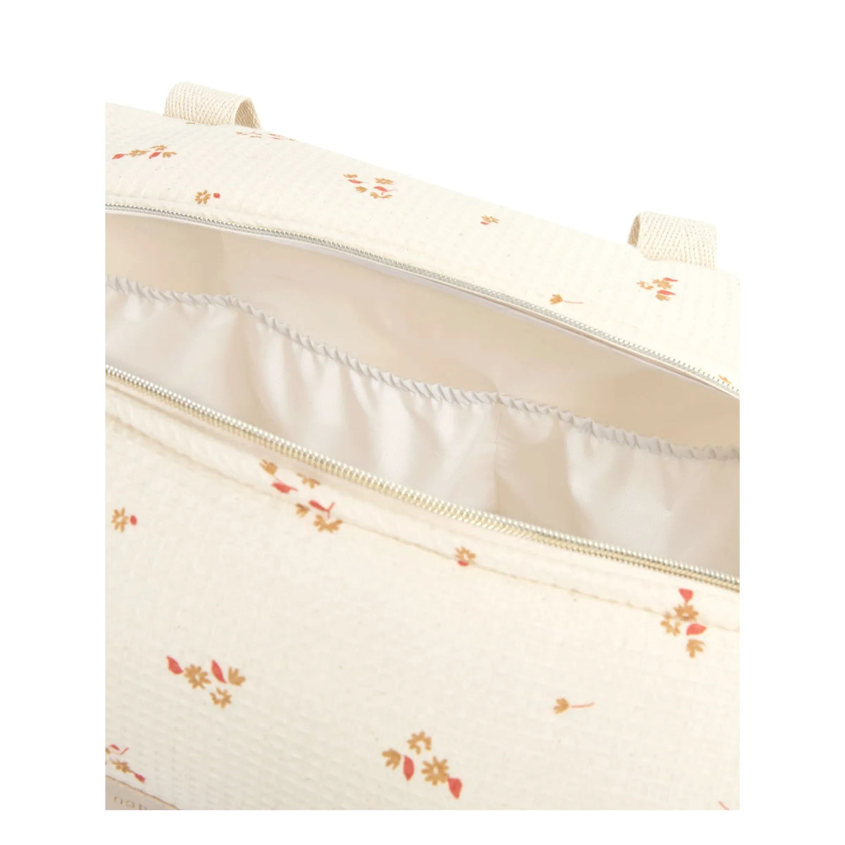 Nobodinoz - Waterproof Maternity Bag, Organic Cotton Opéra Lily | Ecru