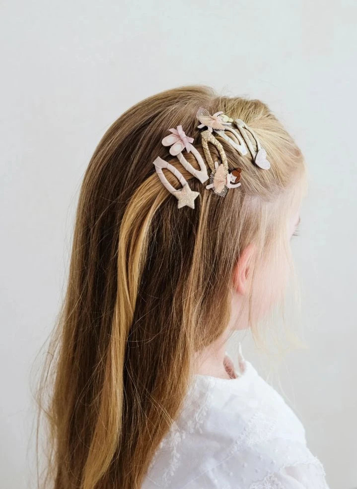 Mimi & Lula - 5-piece Mini Ballerina hair clip set | Ecru