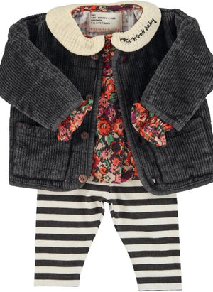 Piupiuchick - Claudine Collar Floral Blouse | Black