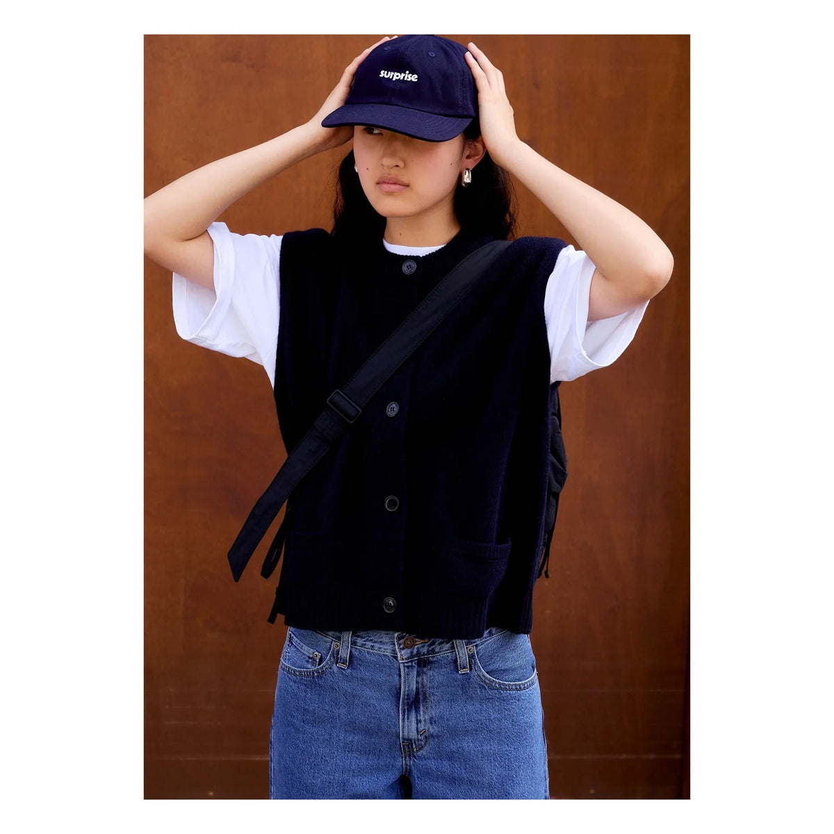 Surprise Paris - Margaux Sleeveless Merino Wool and Cashmere Vest | Navy