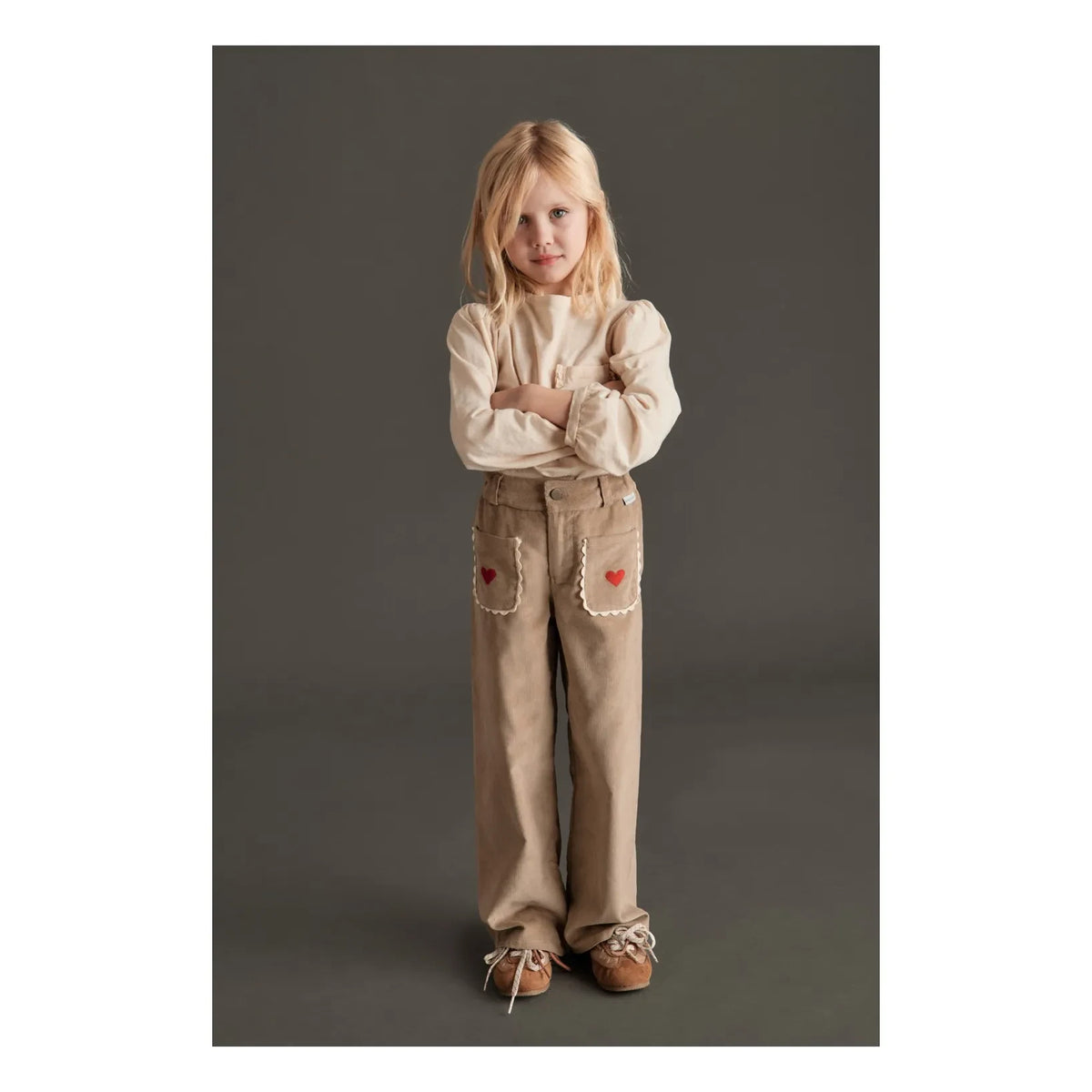 Mipounet - Pocket Detailed Lucia Organic Cotton T-Shirt | Ecru