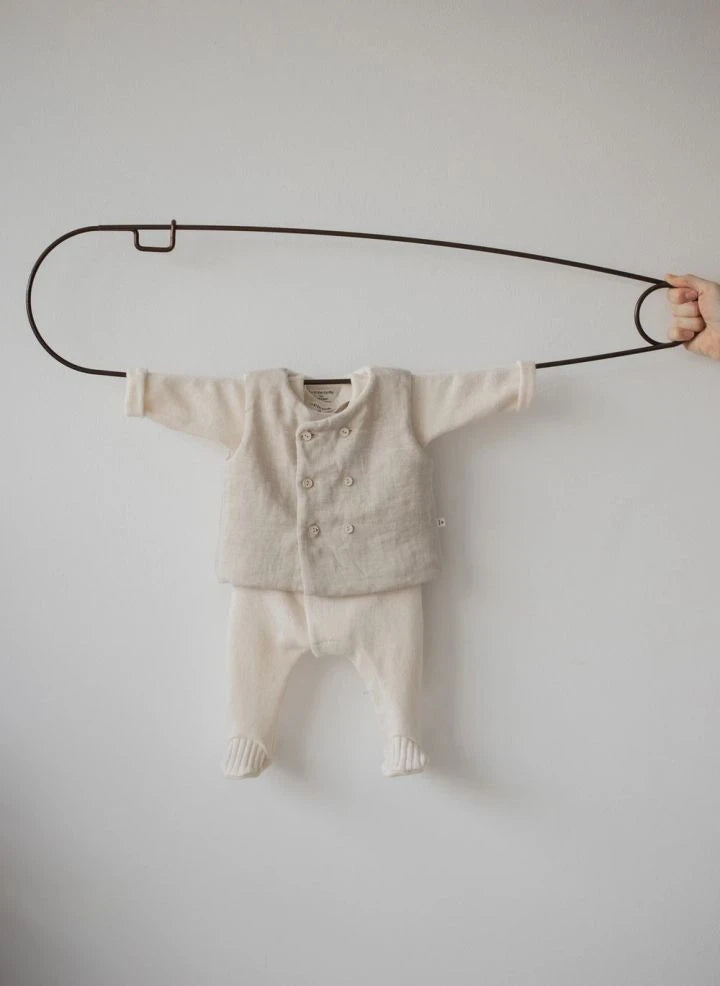1+ in the family - Elias Linen and Bamboo Vest | Beige