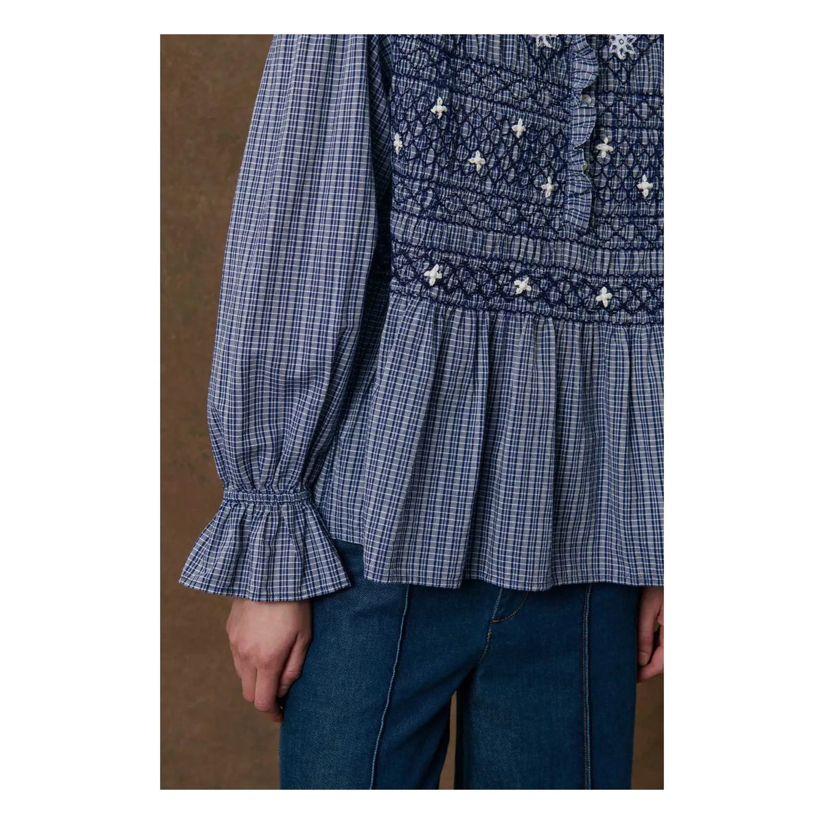 Louise Misha - Ileana Organic Cotton Blouse | Indigo