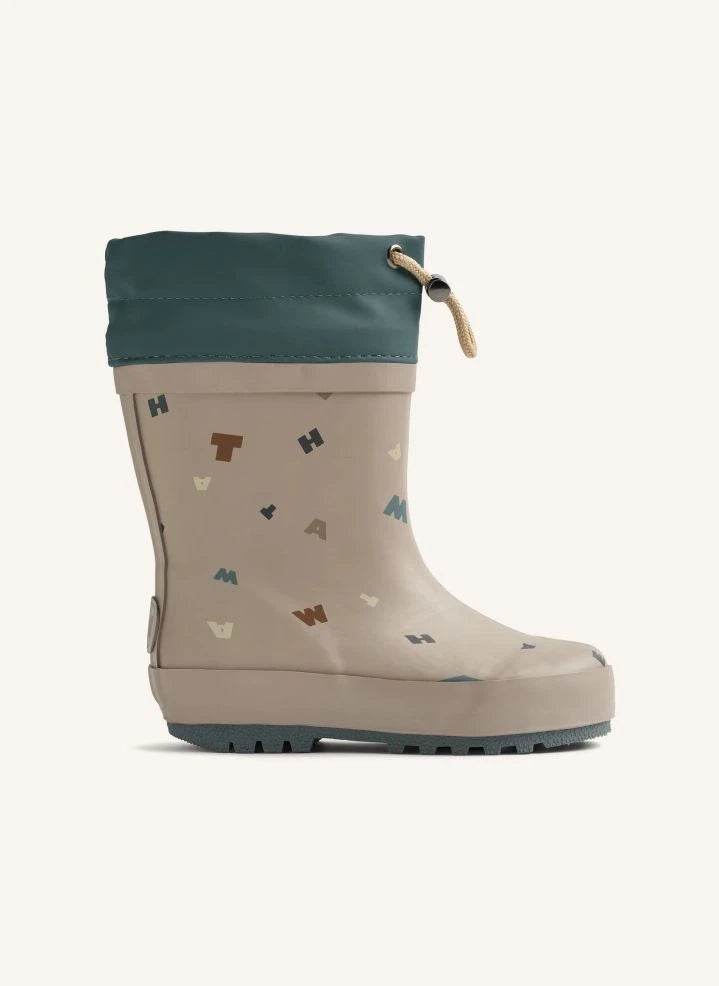 Wheat - Thermo Lettres Rain Boots | Beige
