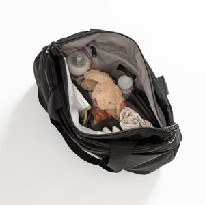 Finnson Sigrid Eco Changing Tote Bag - Black-Changing Bags-Black-One Size | Natural Baby Shower