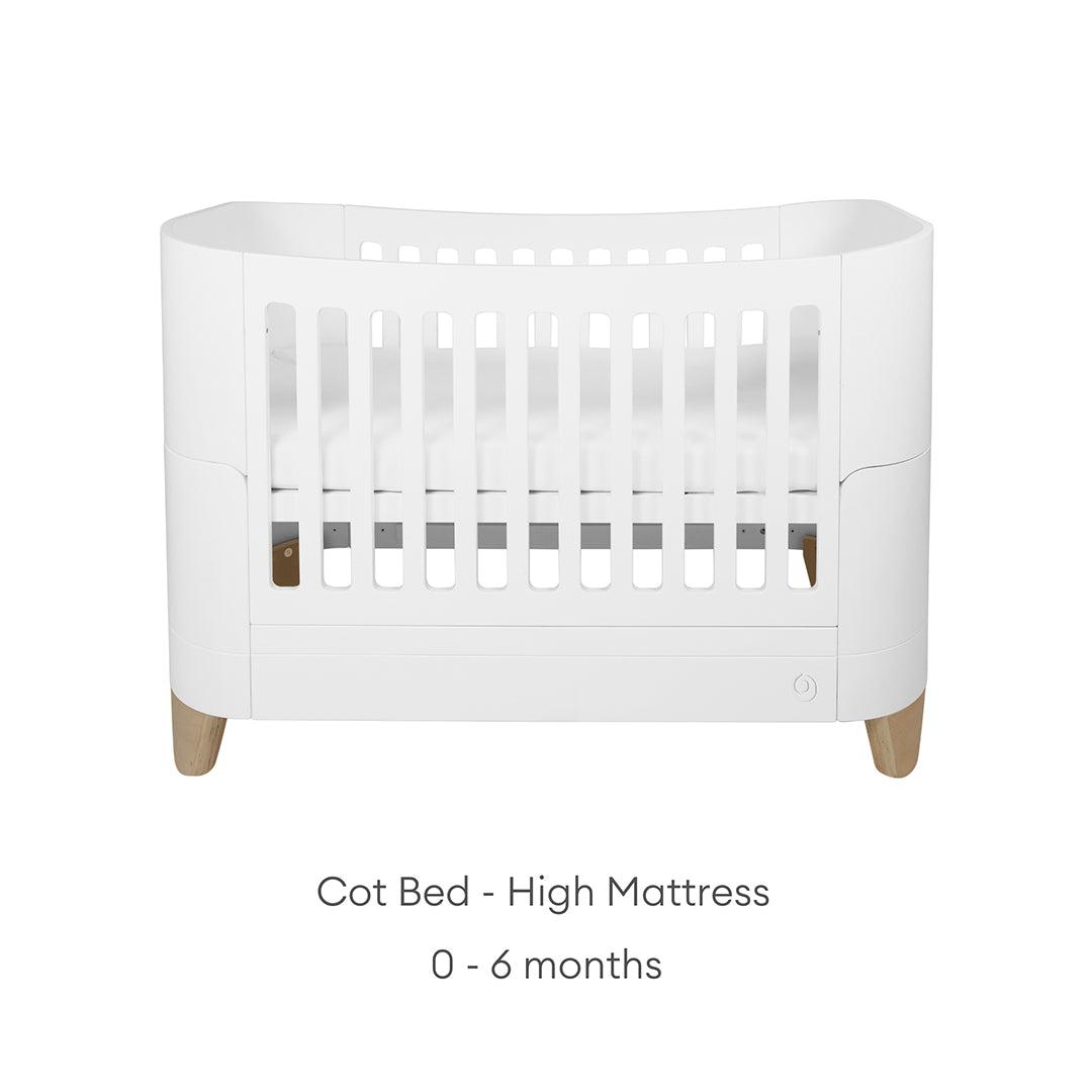 Gaia Baby Serena Mini Cot Bed Extension - White-Extension Kits-White- | Natural Baby Shower