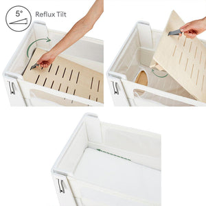 Gaia Hera Bedside Crib² - Natural/Walnut-Bedside Cribs- | Natural Baby Shower