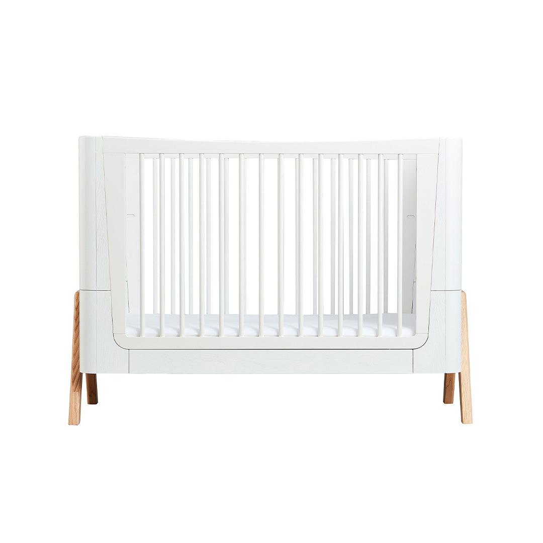 Gaia Baby Hera Cot Bed + Dresser Two Piece Bundle - 	Scandi-White + Natural-Nursery Sets- | Natural Baby Shower
