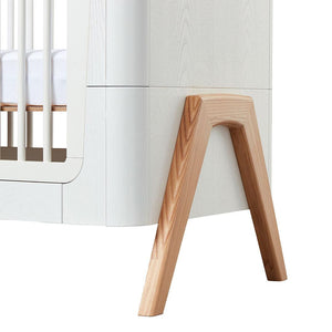 Gaia Baby Hera Cot Bed + Dresser Two Piece Bundle - 	Scandi-White + Natural-Nursery Sets- | Natural Baby Shower