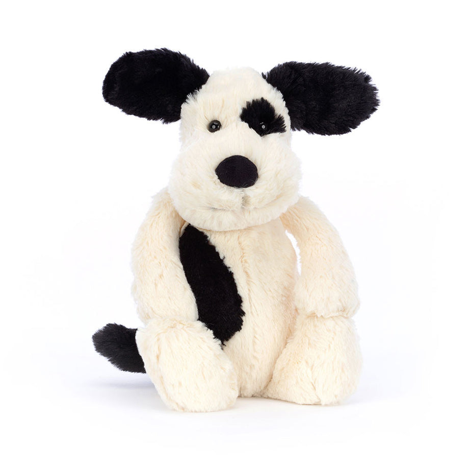 JellyCat - Shy Black & Cream Puppy Dog Plush Toy 31 cm