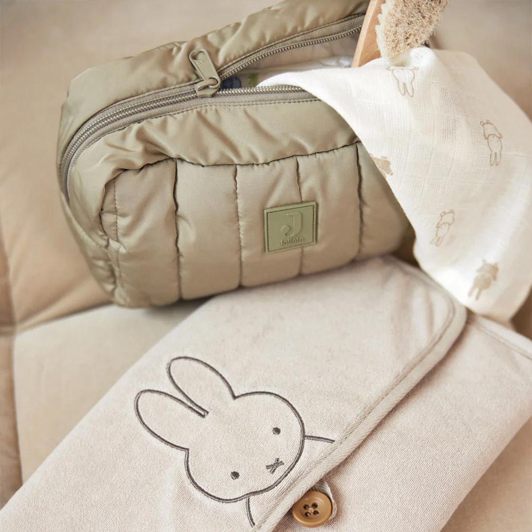 Jollein Puffed Nappy Pouch - Olive Green-Changing Bag Pouches-Olive Green- | Natural Baby Shower
