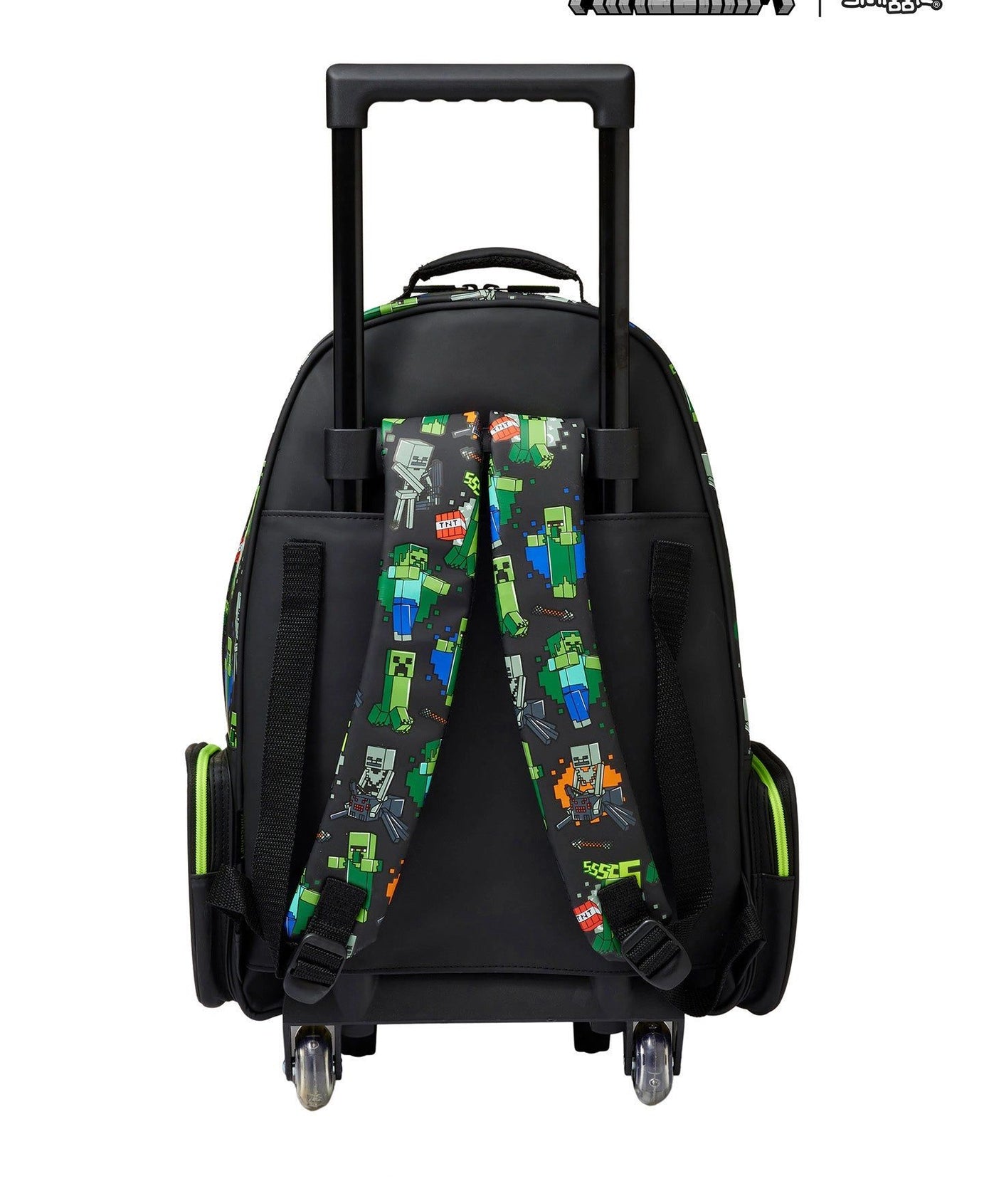 Smiggle - Minecraft Çekçekli Işıklı Tekerlekli Çanta-Dinossi