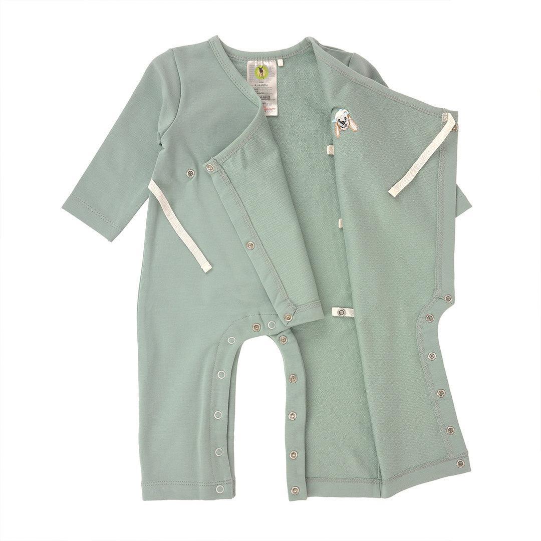 Lassig Romper GOTS - Granite Green-Rompers-Granite Green-0-2m | Natural Baby Shower