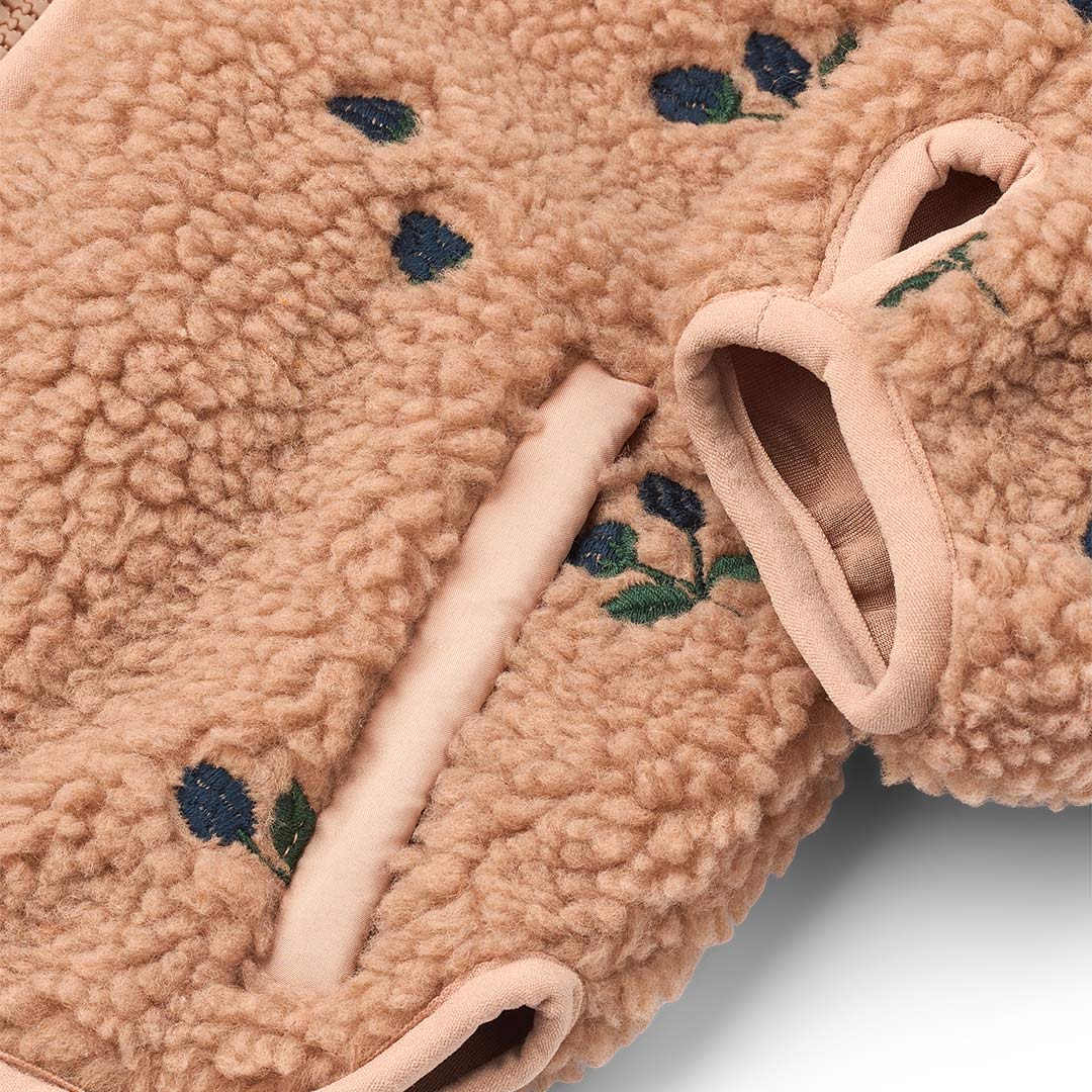 Liewood Mara Pile Jacket With Ears - Berry / Pale Tuscany / Embroidery-Coats-Berry / Pale Tuscany / Embroidery-104 | Natural Baby Shower