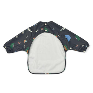 Liewood Merle Printed Cape Bib - Sailing / Classic Navy-Bibs-Sailing / Classic Navy-One Size | Natural Baby Shower