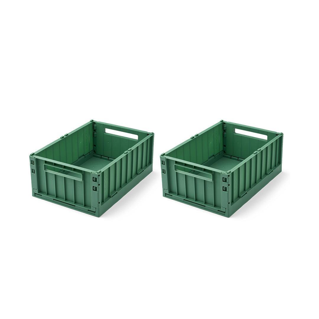 Liewood Weston Storage Box M 2-pack - Dusty Ivy-Storage-Dusty Ivy-One size | Natural Baby Shower