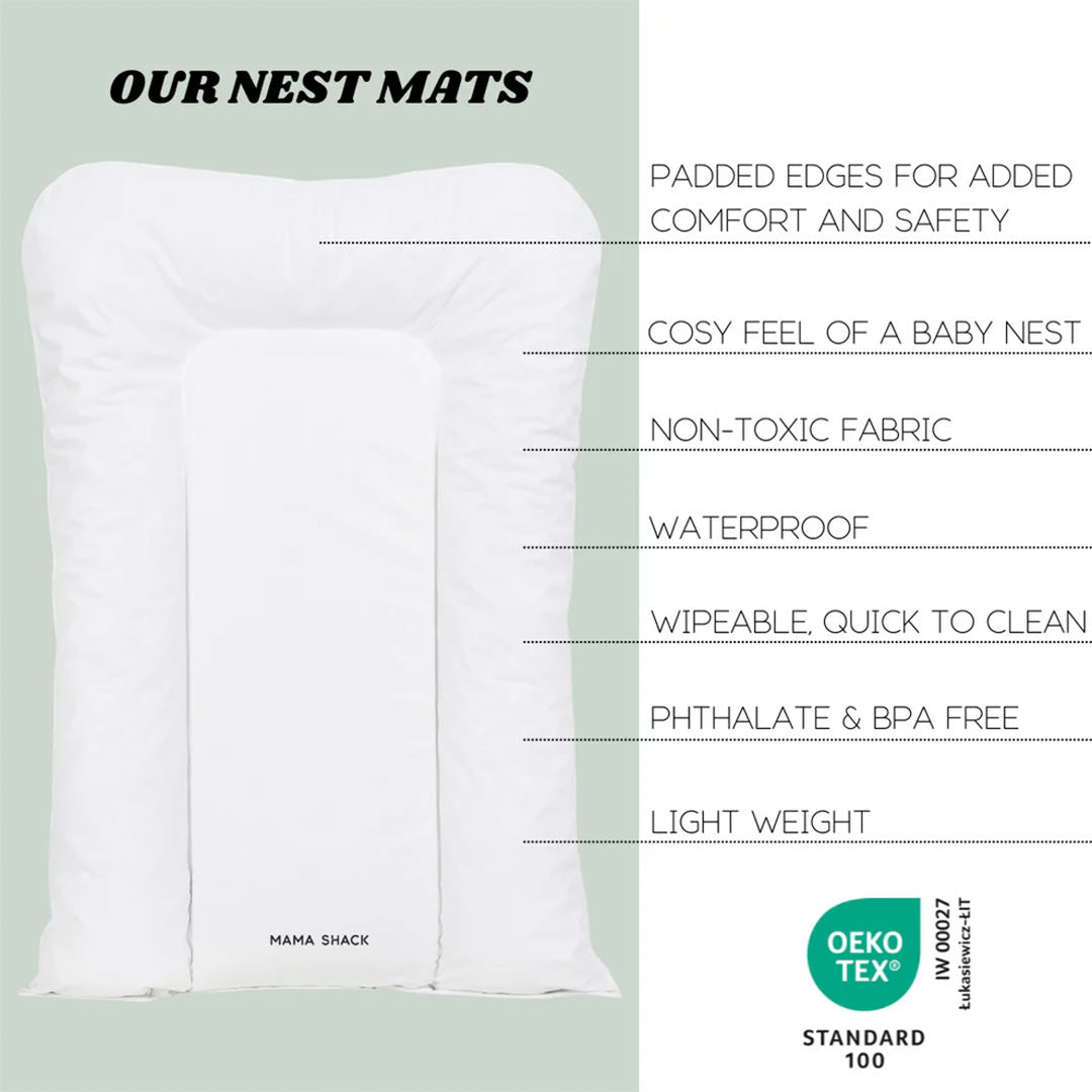 Mama Shack Nest Changing Mat - Candy Stripe - Sage-Changing Mats-Candy Stripe - Sage- | Natural Baby Shower