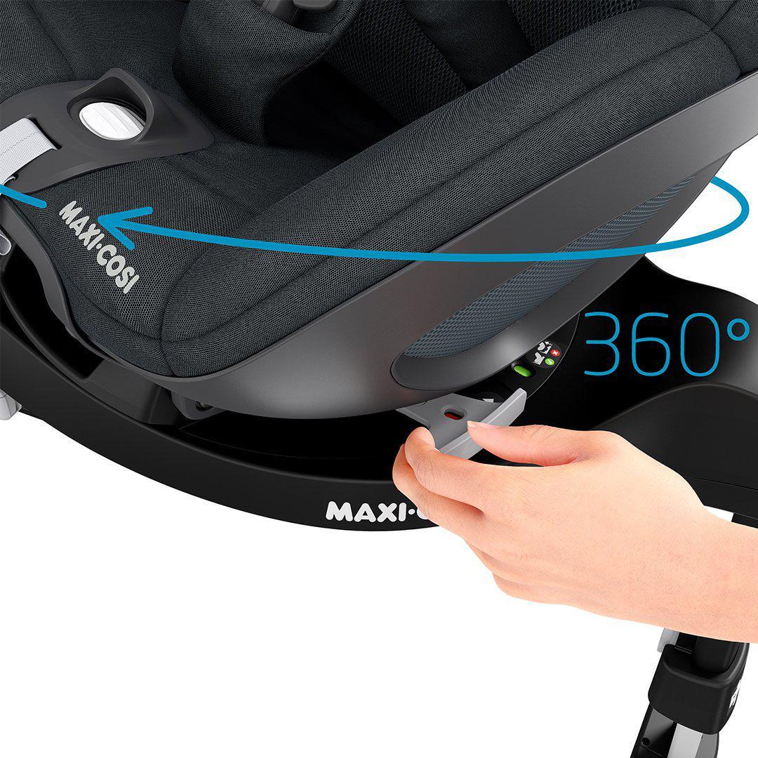 Maxi-Cosi Pebble 360 Car Seat + FamilyFix 360 Base - Essential Black-Car Seat Bundles- | Natural Baby Shower